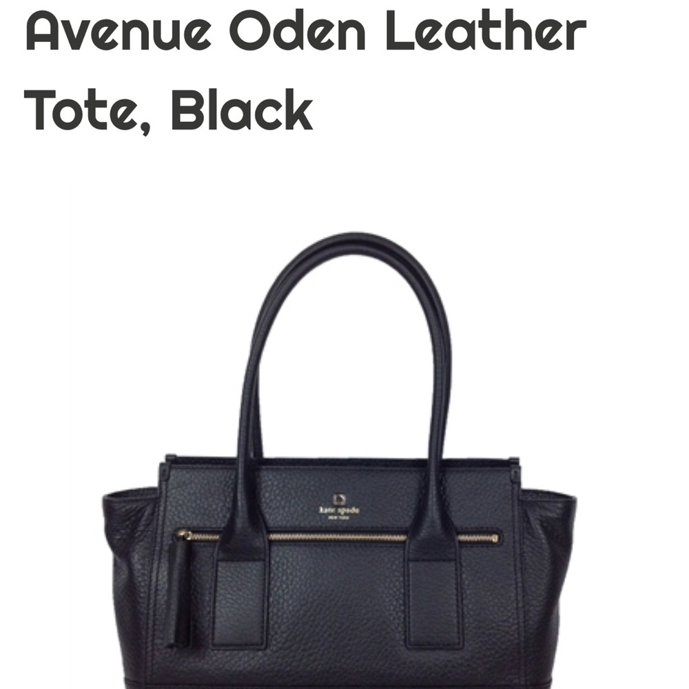 Kate Spade Black Structured Leather Tote